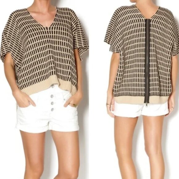 Free People Pullover oversize Back Zip Sweater Vest M - Picture 1 of 6